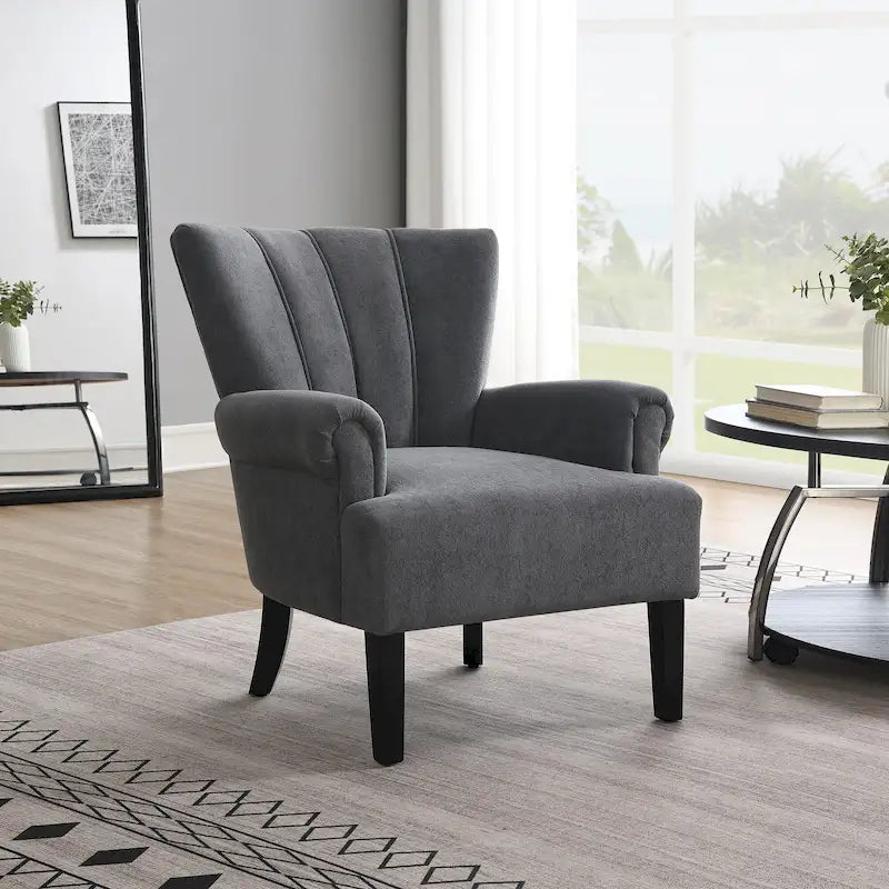 29   Fauteuil rembourré en mousse haute densité avec dossier cannelé