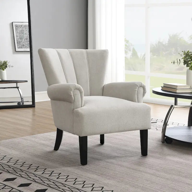 29   Fauteuil rembourré en mousse haute densité avec dossier cannelé