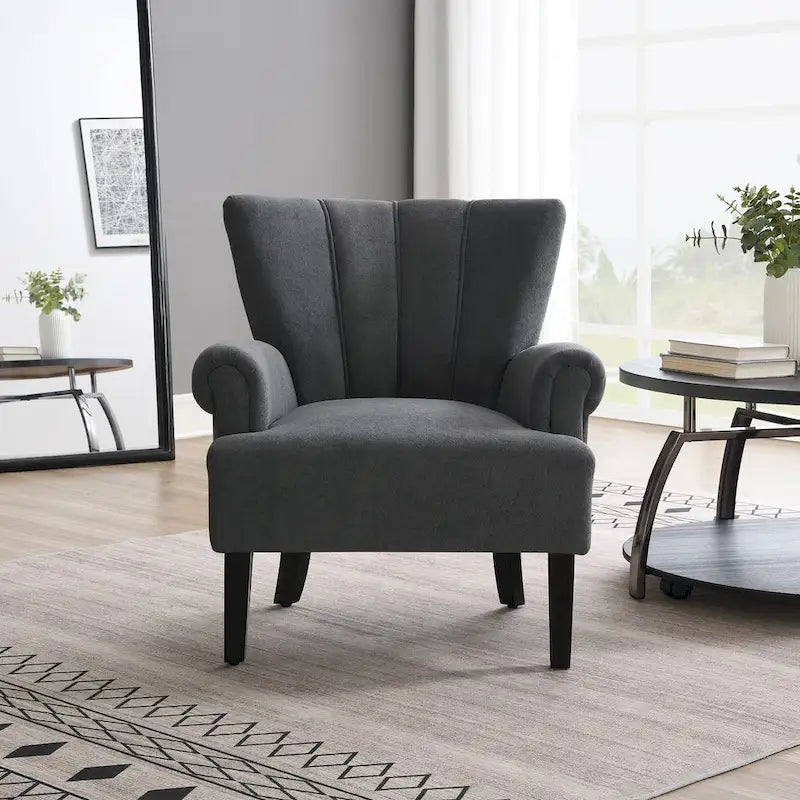 29   Fauteuil rembourré en mousse haute densité avec dossier cannelé