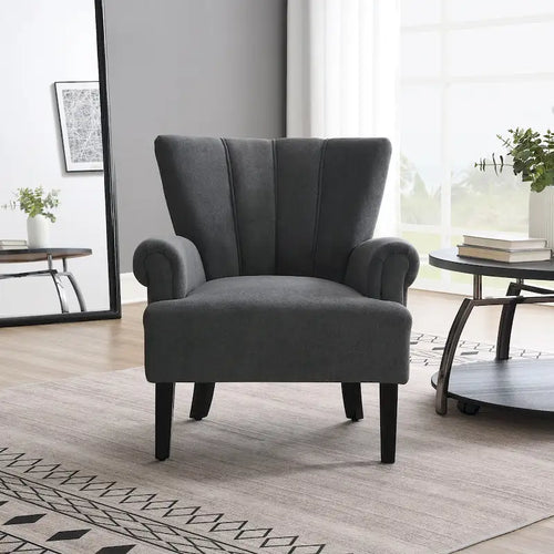 29   Fauteuil rembourré en mousse haute densité avec dossier cannelé