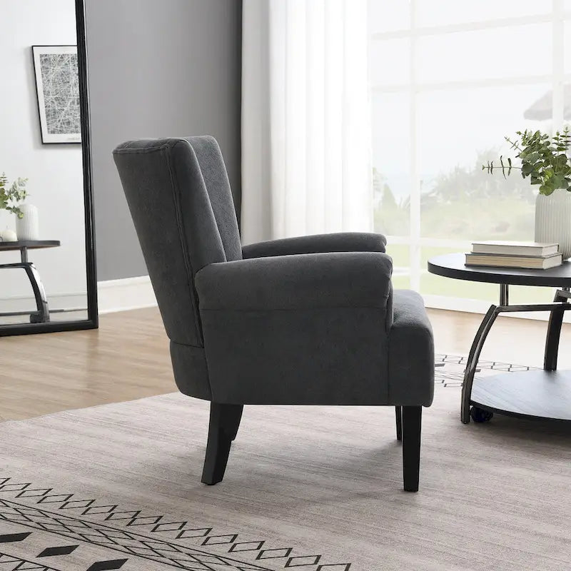 29   Fauteuil rembourré en mousse haute densité avec dossier cannelé