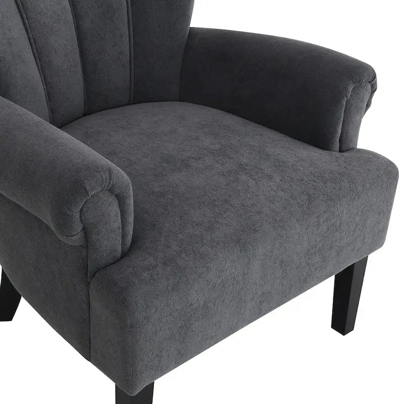 29   Fauteuil rembourré en mousse haute densité avec dossier cannelé