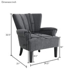 29   Fauteuil rembourré en mousse haute densité avec dossier cannelé