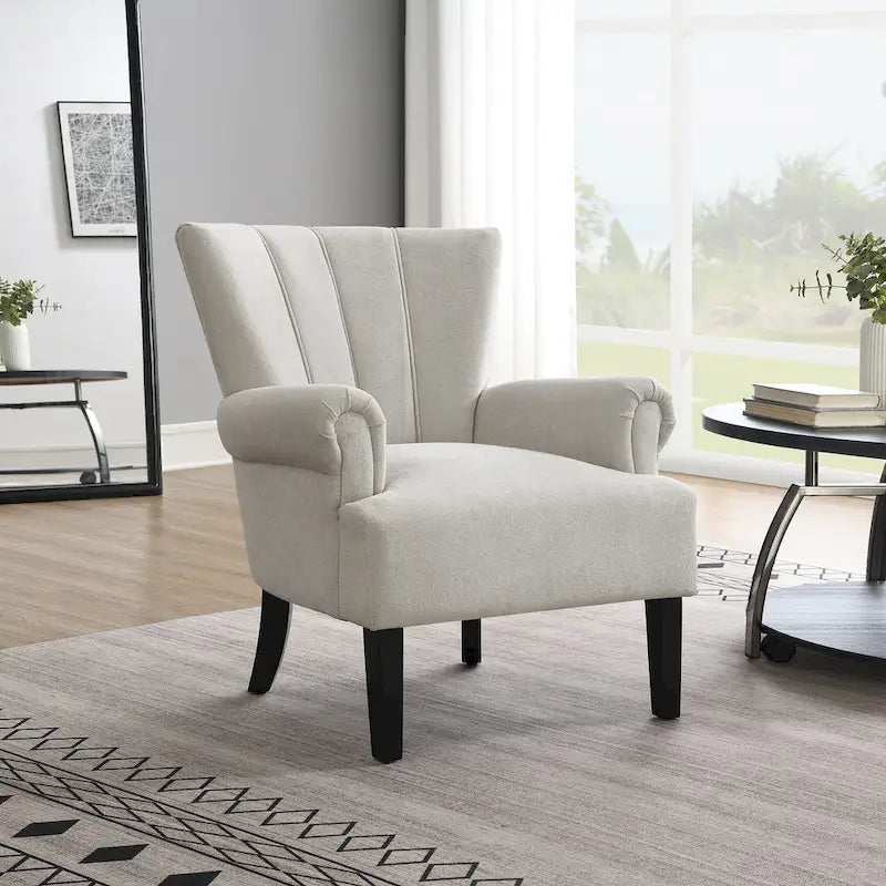 29   Fauteuil rembourré en mousse haute densité avec dossier cannelé