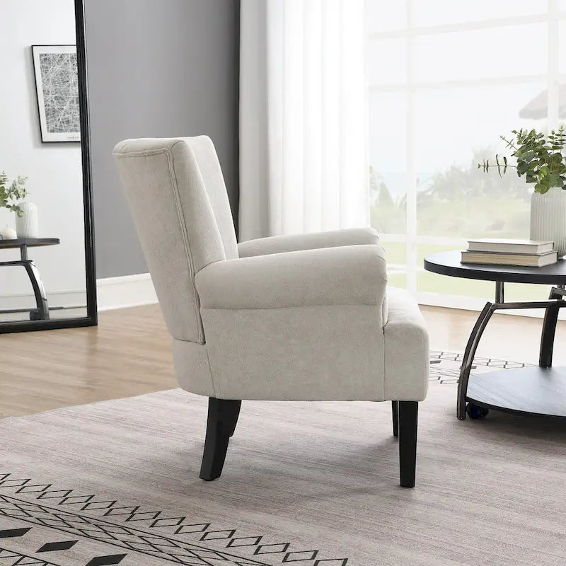 29   Fauteuil rembourré en mousse haute densité avec dossier cannelé
