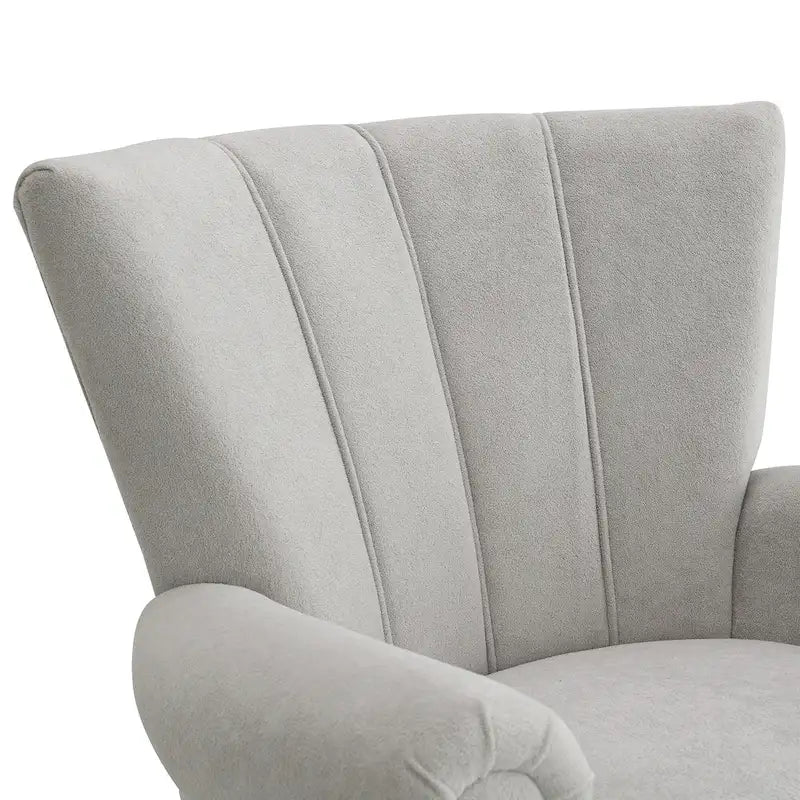 29   Fauteuil rembourré en mousse haute densité avec dossier cannelé