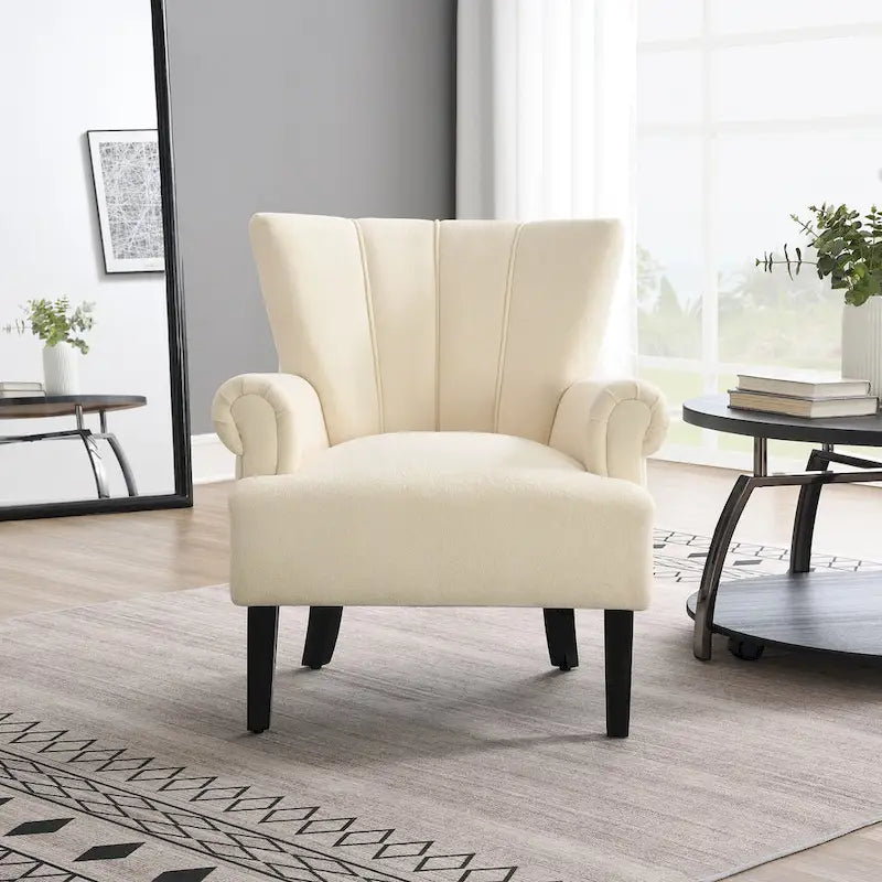 29   Fauteuil rembourré en mousse haute densité avec dossier cannelé