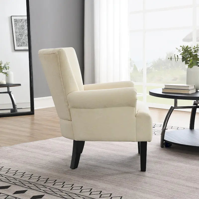 29   Fauteuil rembourré en mousse haute densité avec dossier cannelé