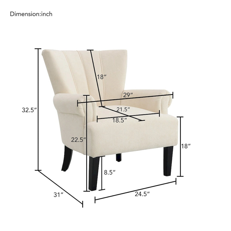 29   Fauteuil rembourré en mousse haute densité avec dossier cannelé