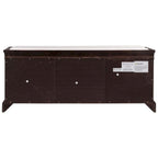 Banc de rangement capitonné de style campagnard avec 2 tiroirs et 2 placards