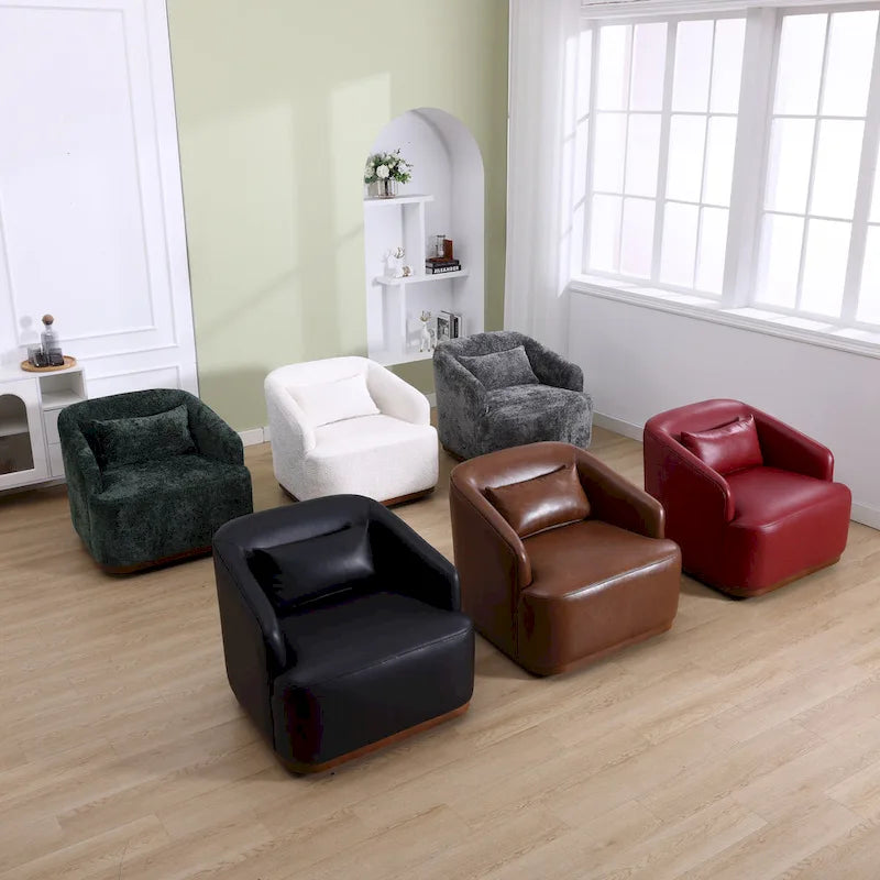Fauteuil pivotant, fauteuil rond confortable, fauteuil club pivotant à 360 degrés, fauteuil de loisirs pour chambre d'enfant