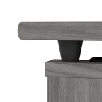 Bureau assis-debout en L à 3 positions de 72 po de large par