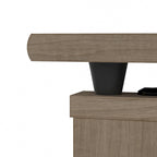 Bureau assis-debout en L à 3 positions de 72 po de large par