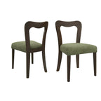- Chaises de salle à manger modernes rembourrées Ethan (lot de 2) avec dossier ouvert