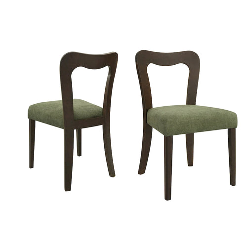 - Chaises de salle à manger modernes rembourrées Ethan (lot de 2) avec dossier ouvert