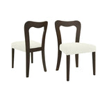 - Chaises de salle à manger modernes rembourrées Ethan (lot de 2) avec dossier ouvert