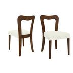 - Chaises de salle à manger modernes rembourrées Ethan (lot de 2) avec dossier ouvert