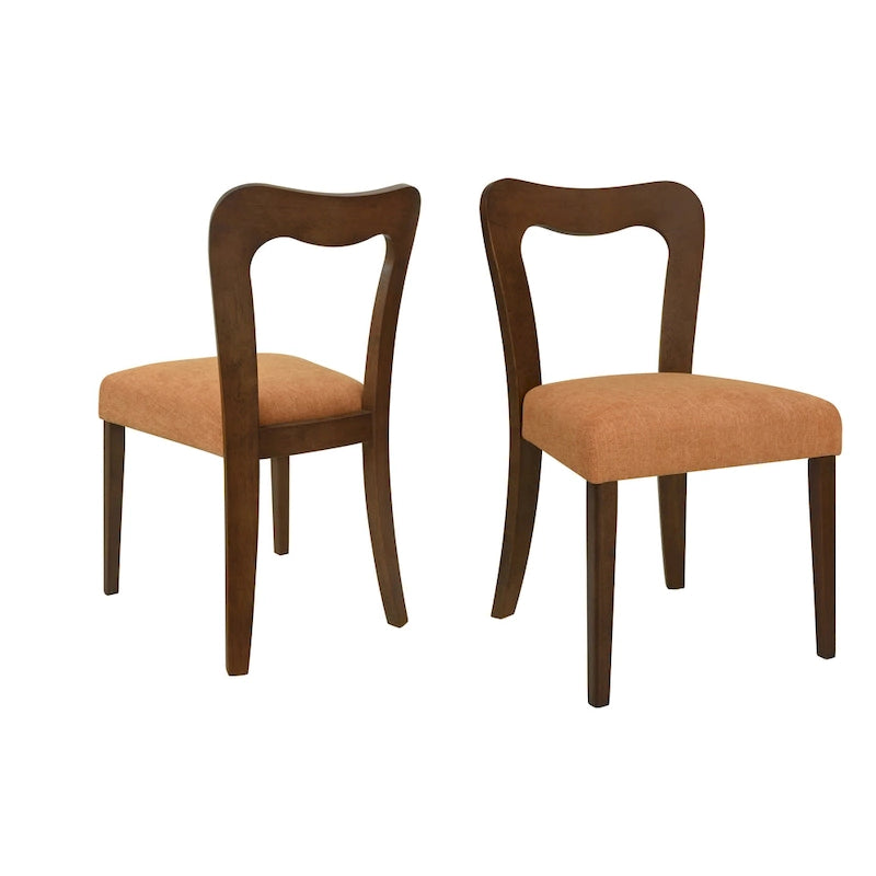 - Chaises de salle à manger modernes rembourrées Ethan (lot de 2) avec dossier ouvert