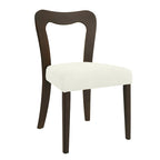 - Chaises de salle à manger modernes rembourrées Ethan (lot de 2) avec dossier ouvert