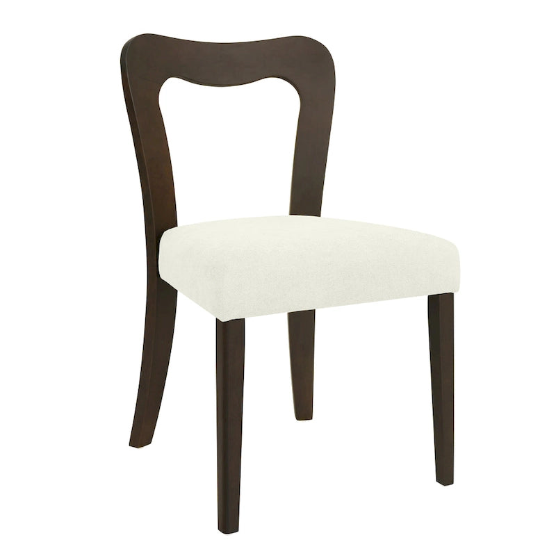 - Chaises de salle à manger modernes rembourrées Ethan (lot de 2) avec dossier ouvert