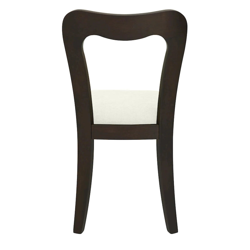 - Chaises de salle à manger modernes rembourrées Ethan (lot de 2) avec dossier ouvert