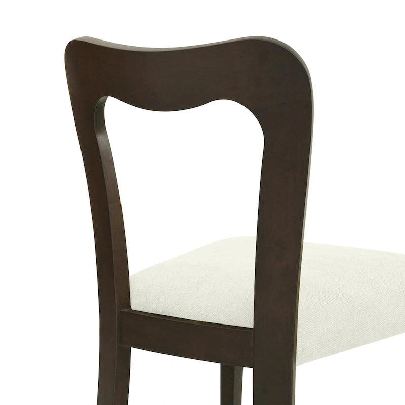 - Chaises de salle à manger modernes rembourrées Ethan (lot de 2) avec dossier ouvert