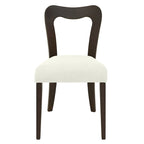 - Chaises de salle à manger modernes rembourrées Ethan (lot de 2) avec dossier ouvert