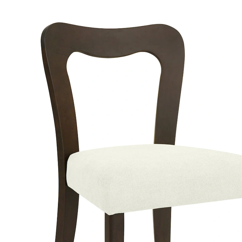 - Chaises de salle à manger modernes rembourrées Ethan (lot de 2) avec dossier ouvert