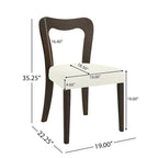 - Chaises de salle à manger modernes rembourrées Ethan (lot de 2) avec dossier ouvert