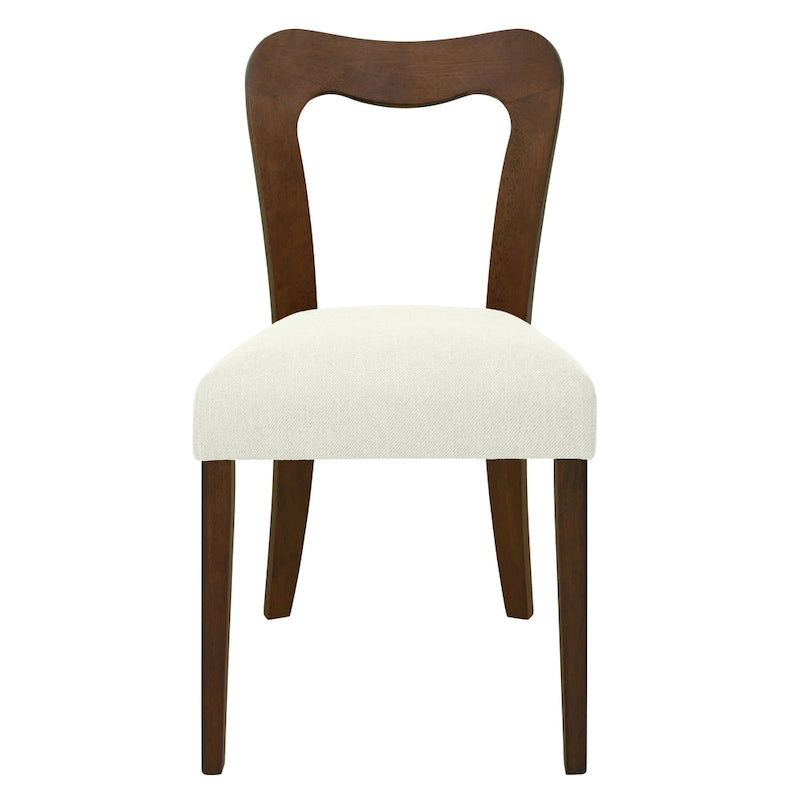 - Chaises de salle à manger modernes rembourrées Ethan (lot de 2) avec dossier ouvert