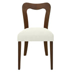 - Chaises de salle à manger modernes rembourrées Ethan (lot de 2) avec dossier ouvert