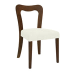 - Chaises de salle à manger modernes rembourrées Ethan (lot de 2) avec dossier ouvert