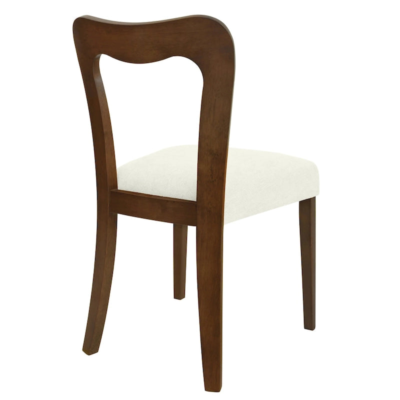 - Chaises de salle à manger modernes rembourrées Ethan (lot de 2) avec dossier ouvert