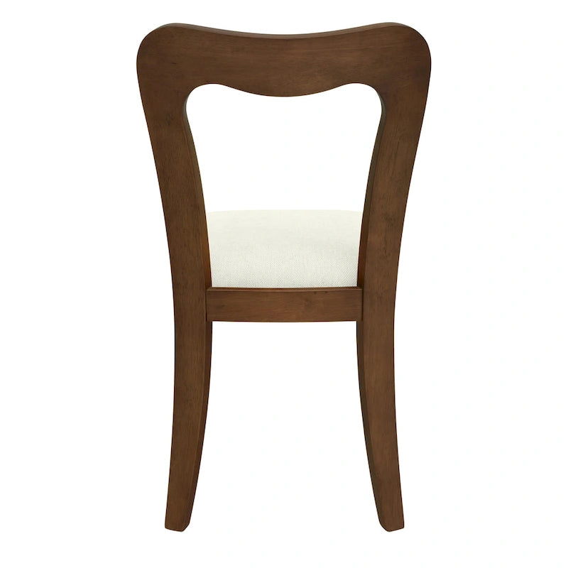 - Chaises de salle à manger modernes rembourrées Ethan (lot de 2) avec dossier ouvert