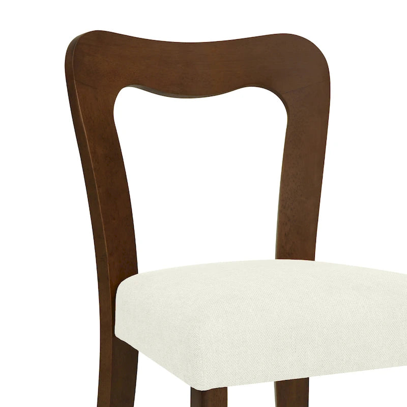 - Chaises de salle à manger modernes rembourrées Ethan (lot de 2) avec dossier ouvert