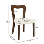 - Chaises de salle à manger modernes rembourrées Ethan (lot de 2) avec dossier ouvert