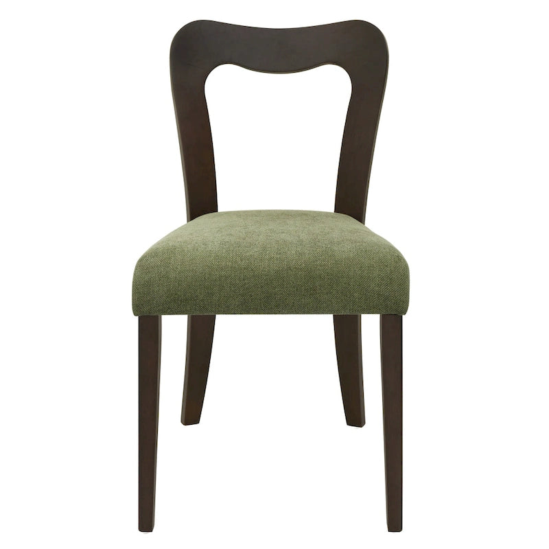 - Chaises de salle à manger modernes rembourrées Ethan (lot de 2) avec dossier ouvert
