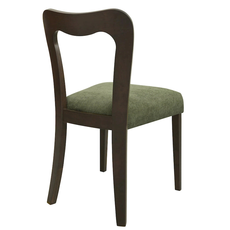 - Chaises de salle à manger modernes rembourrées Ethan (lot de 2) avec dossier ouvert