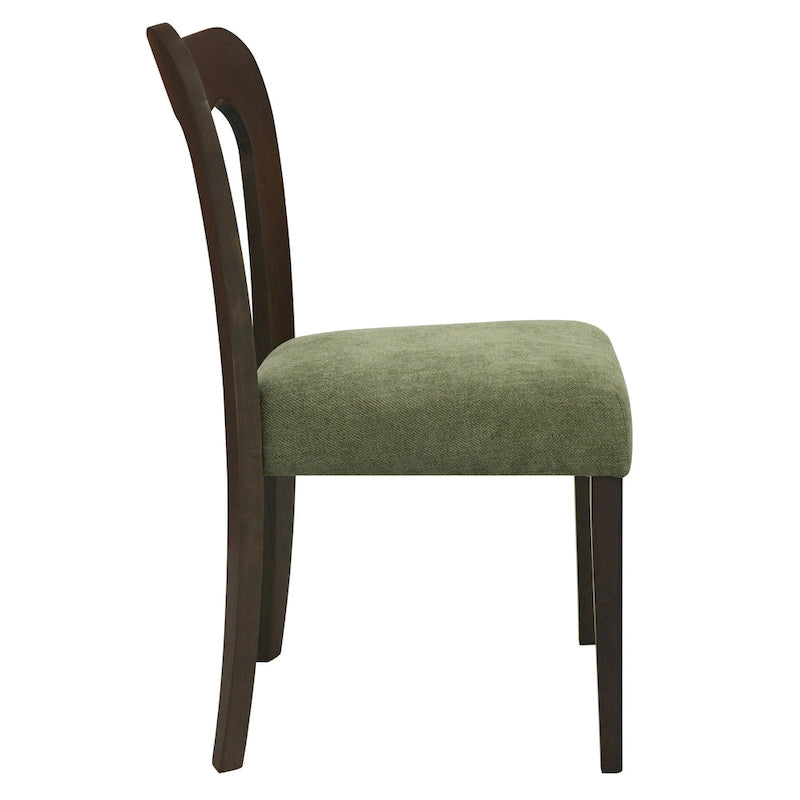 - Chaises de salle à manger modernes rembourrées Ethan (lot de 2) avec dossier ouvert