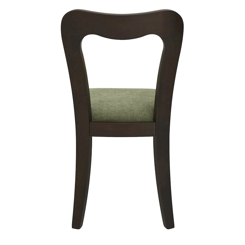 - Chaises de salle à manger modernes rembourrées Ethan (lot de 2) avec dossier ouvert