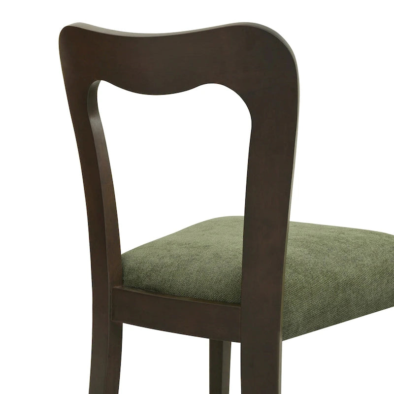 - Chaises de salle à manger modernes rembourrées Ethan (lot de 2) avec dossier ouvert