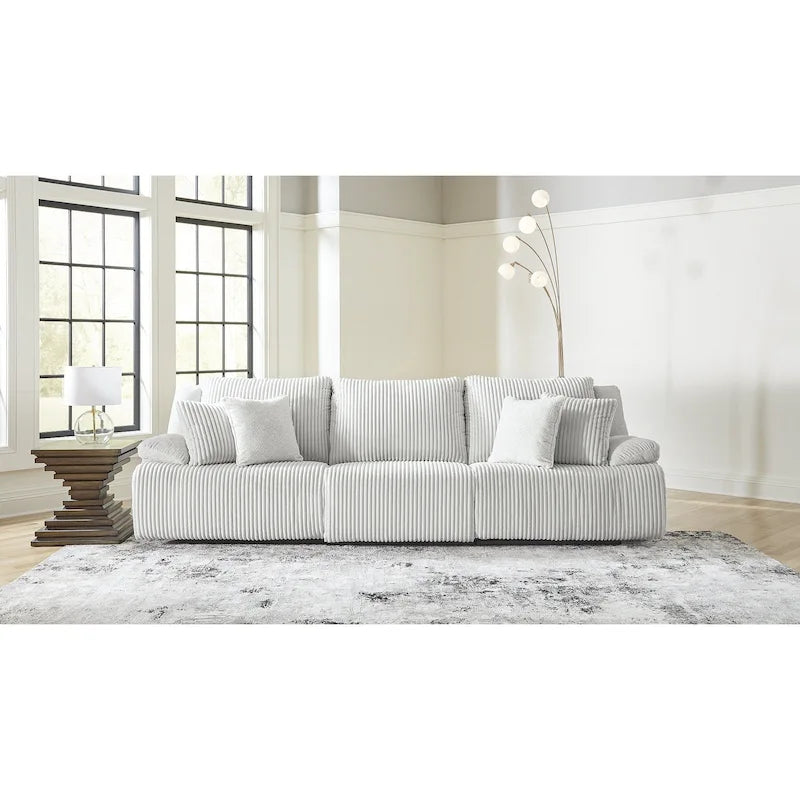 Canapé d'angle inclinable 3 places de qualité supérieure – 128 L x 40 P x 41 H