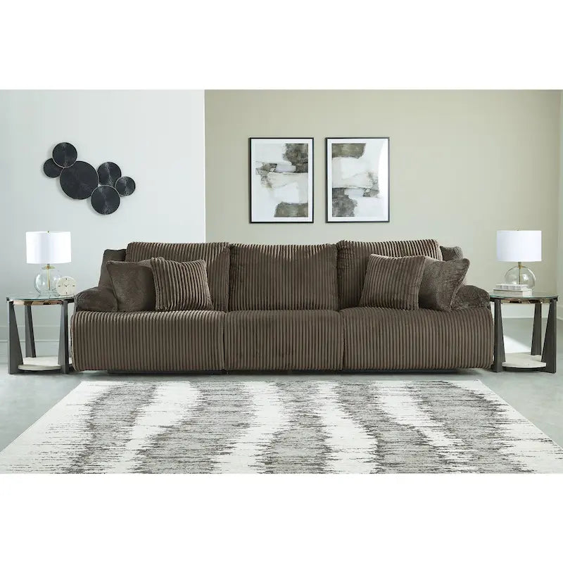 Canapé d'angle inclinable 3 places de qualité supérieure – 128 L x 40 P x 41 H