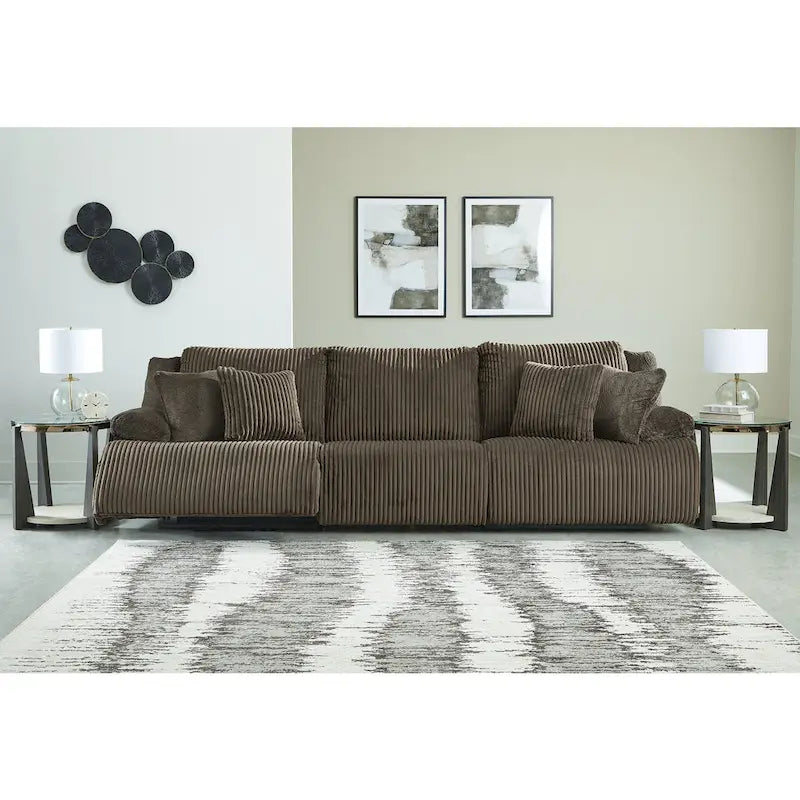 Canapé d'angle inclinable 3 places de qualité supérieure – 128 L x 40 P x 41 H