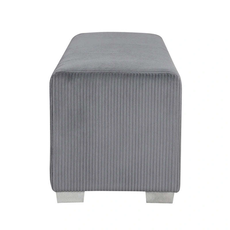 Banc Goffney Chenille avec simulateur de cheminée et audio Bluetooth