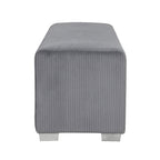 Banc Goffney Chenille avec simulateur de cheminée et audio Bluetooth