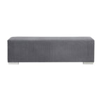 Banc Goffney Chenille avec simulateur de cheminée et audio Bluetooth