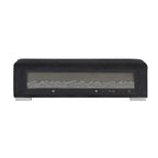 Banc Goffney Chenille avec simulateur de cheminée et audio Bluetooth