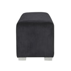 Banc Goffney Chenille avec simulateur de cheminée et audio Bluetooth