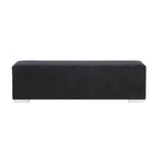 Banc Goffney Chenille avec simulateur de cheminée et audio Bluetooth